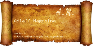 Adleff Magdolna névjegykártya